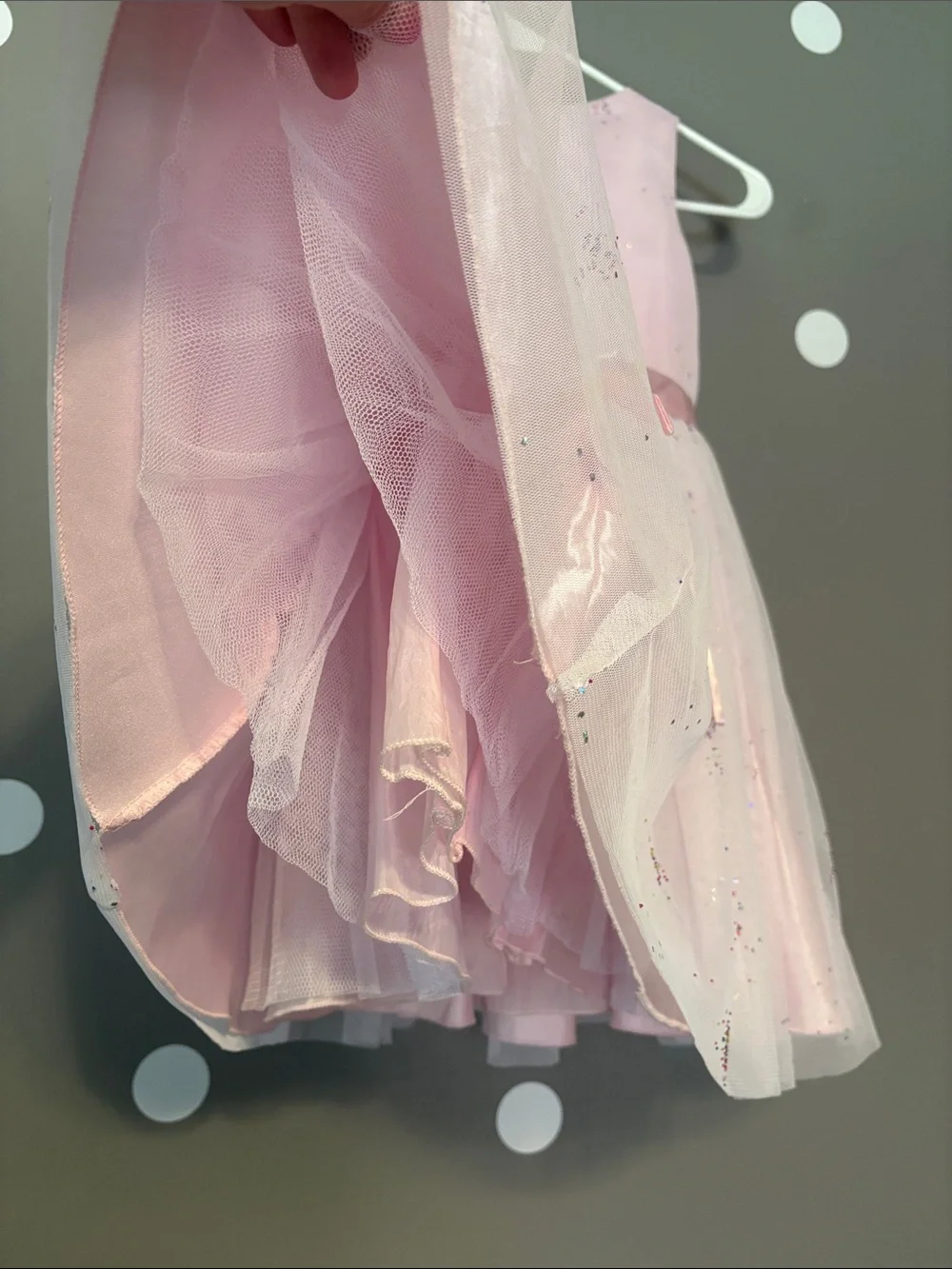 American Princess Light Pink Tulle Party Dress with Jeweled Neckline